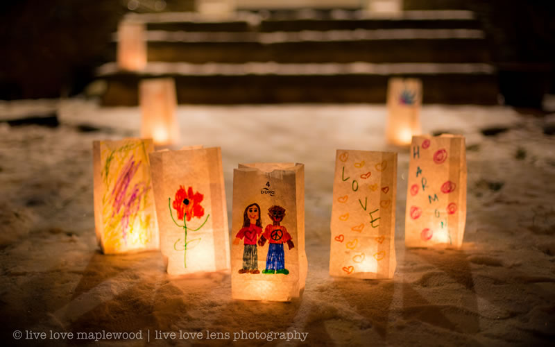 Hand-decorated luminaries